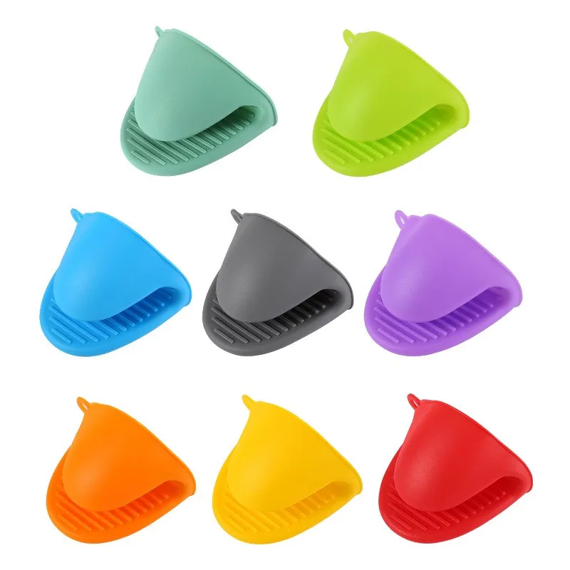 Customizable Colorful Mini Thin Thick Oven Mitts Custom Color Food Grade Silicone Glove Clip