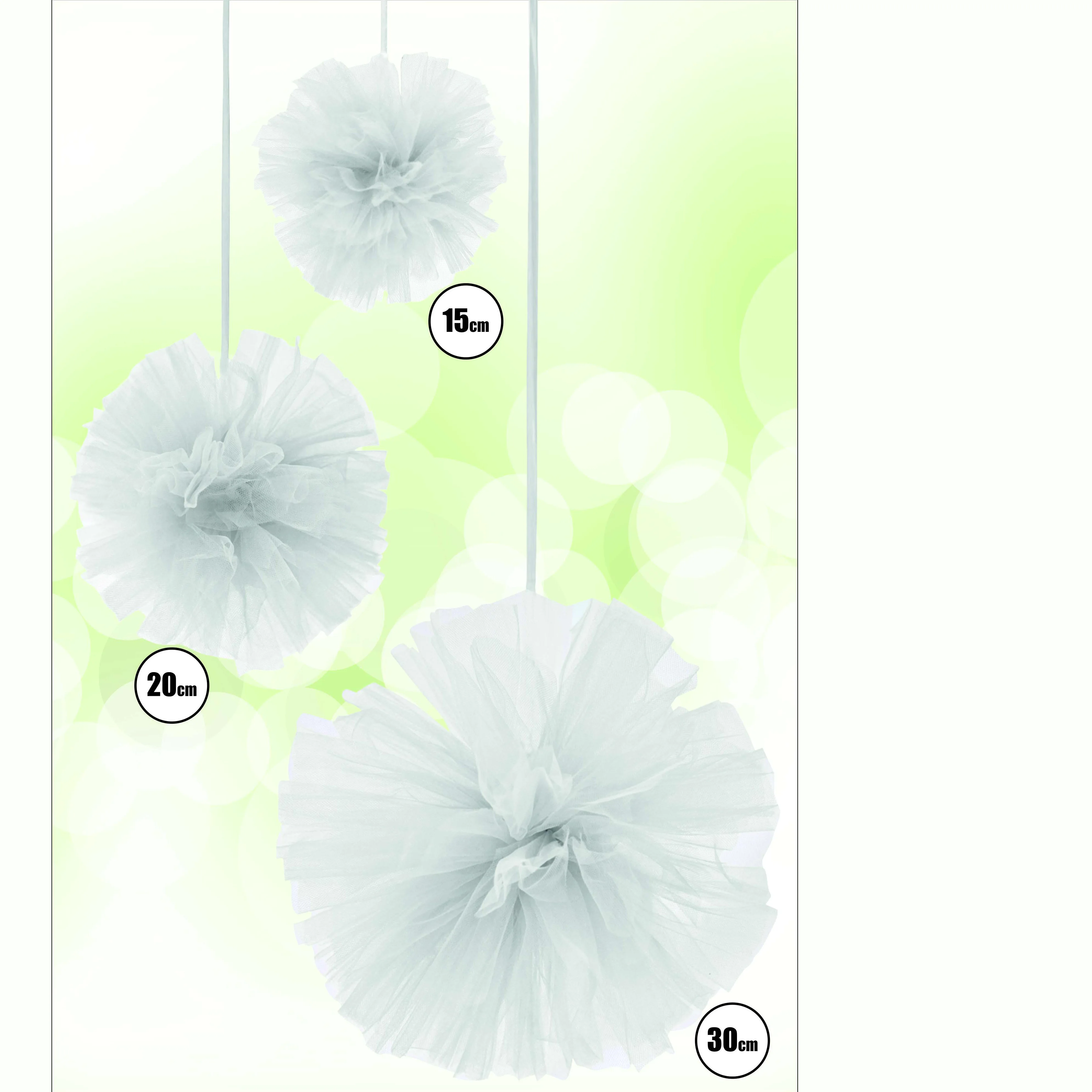 Best Sale Classy wedding decoration gauze ball birthday party wall hanging Yarn Ball Ornaments