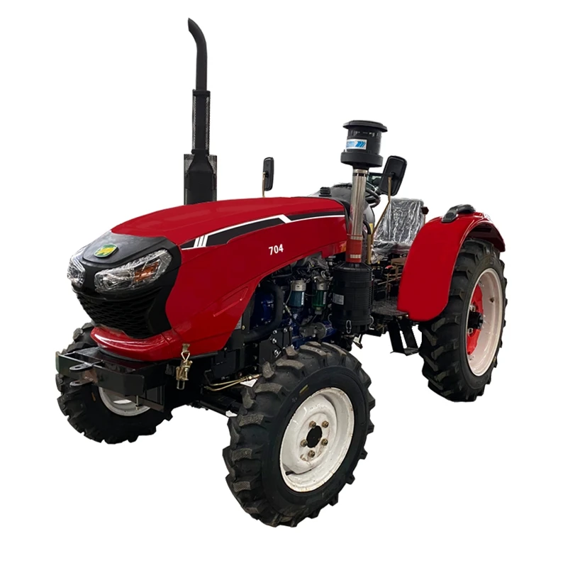 Hot sale high quality 4*4 small garden wheel tractor farm machine 70 hp mini tractor for agriculture