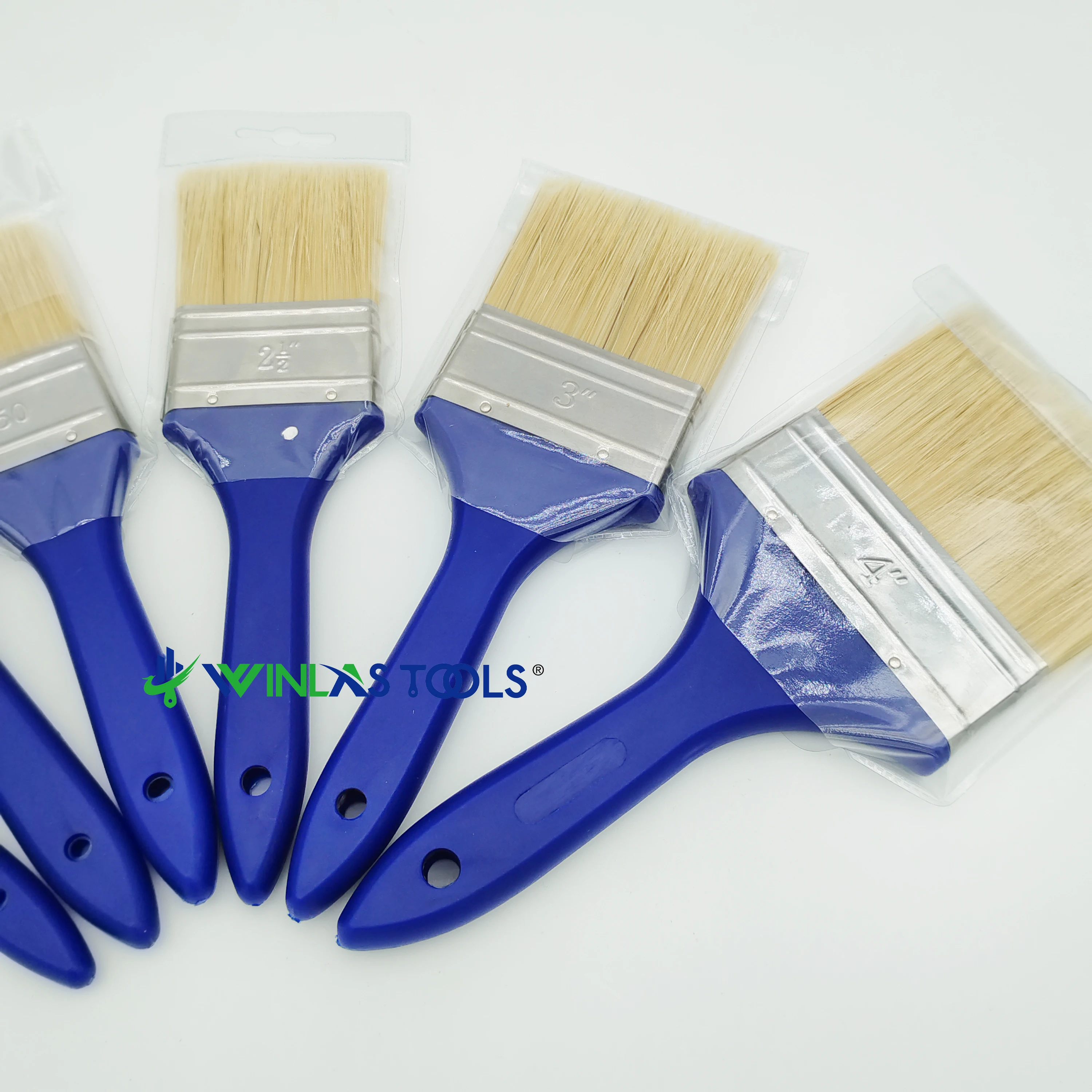 Hot Sale Paint Brush Filaments Bristle Painting Brush Mixed Blue Plastic Handle