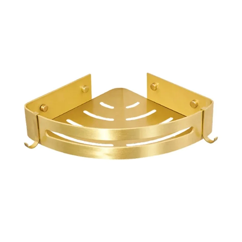 High Quality Aluminium Bathroom Corner Shelf Wall Mounted Self-Adhesive Bathroom Corner Shelf With Strong Load Bearing Capacity