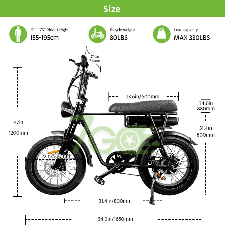 7GO Durable Offroad 48v Fat Tire Electric Bike Heavy-Duty Design for Trail Riding and Rough Terrain