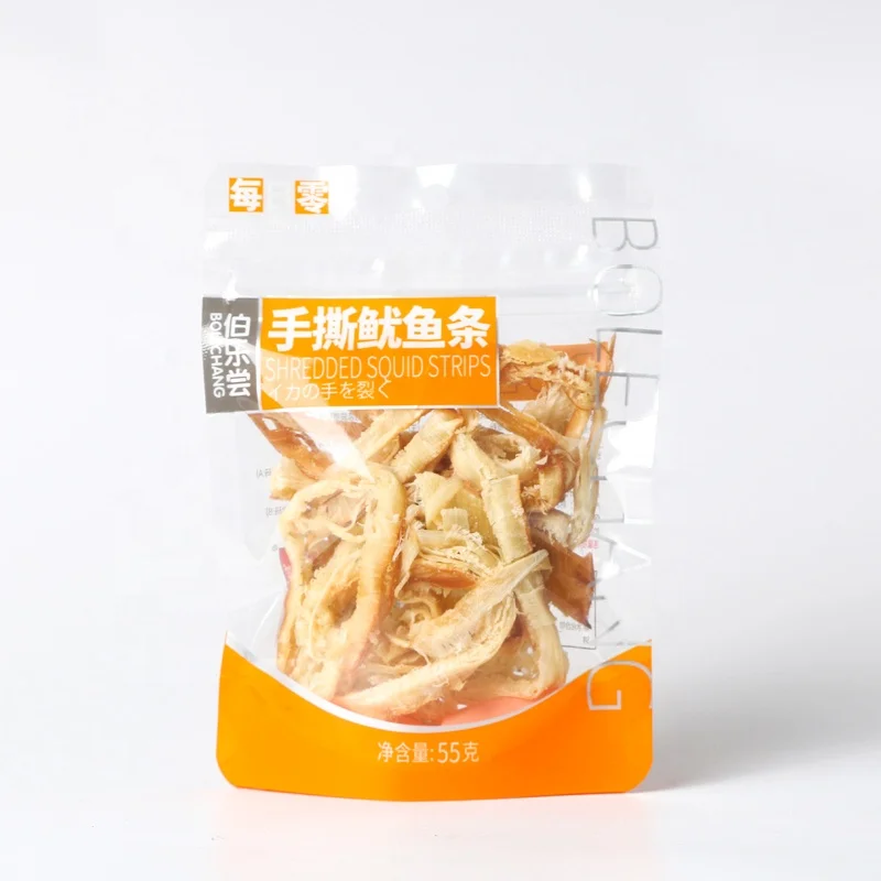 wholesale 55g Factory Price Original Shredded Squid Snack Raw Materials Seafood Grilled shredded squid snackdried