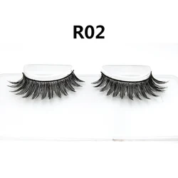 Wholesale hand made false eyelashes human hair lashes private label eyelash