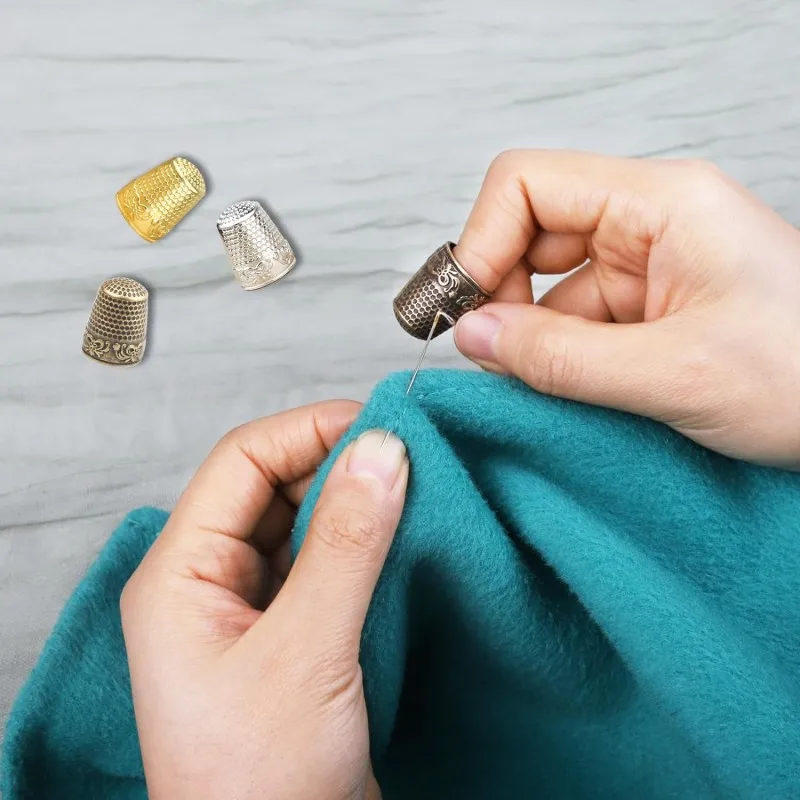 Antique Fingertip Shield Quilting Accessories Metal Fingertip Protector Sewing Thimbles