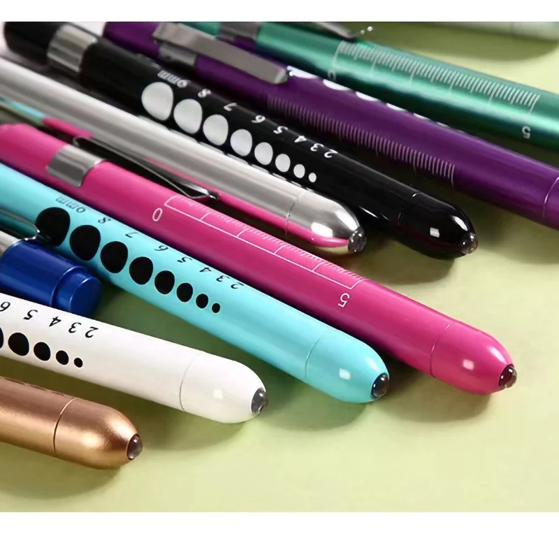 Medical Pen Light Aluminum Alloy Nurse LED Penlight Doctor Pen with Yellow or White Light