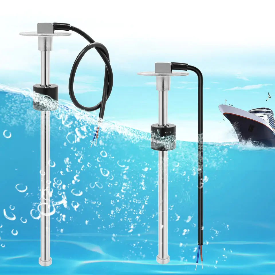 52mm Boat Fuel Level Gauge 0-190ohms with Fuel Level Sensor Unit Sender