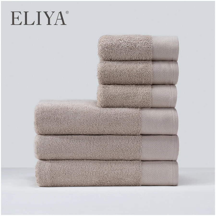 Custom Color 32S Double Loop Large Jacquard Logo 100% Cotton Hotel Bath Towels