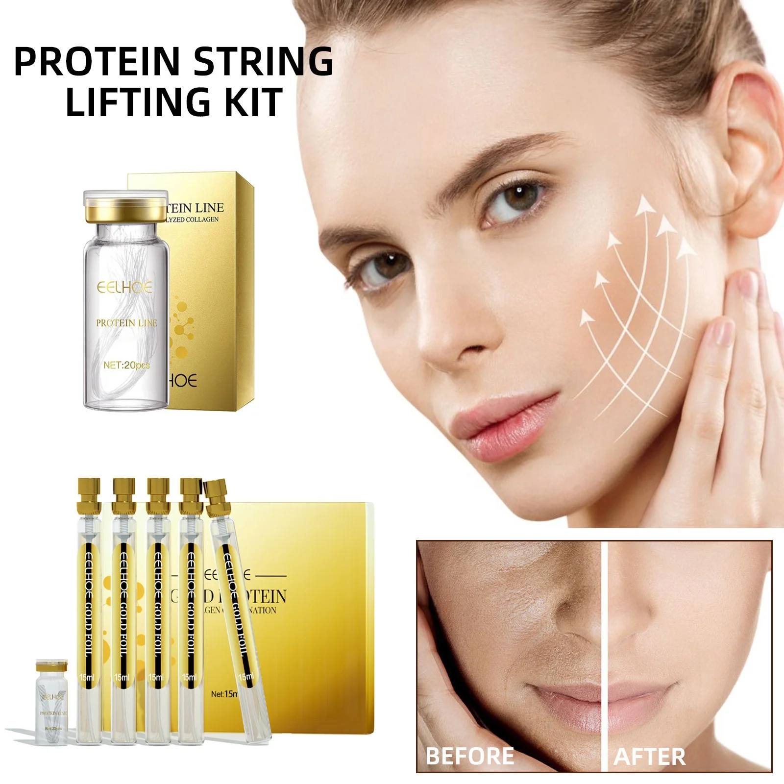 24k gold collagen serum set with protein line gold protein line