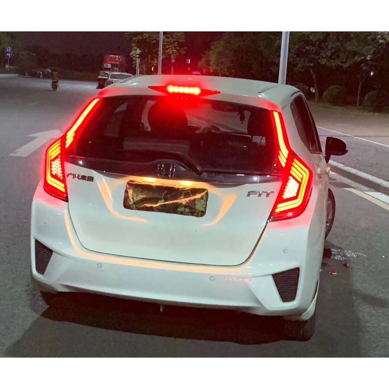 Led tail lamp for honda Fit Jazz taillights rear brake light 2014-UP