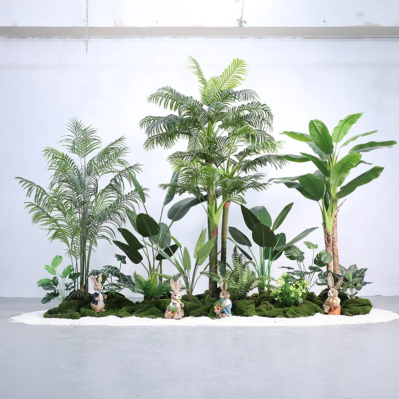 garden sets Banana Tree and Concubine Kwai set  home decor  indoor Decoration art sets   Artificial Plant