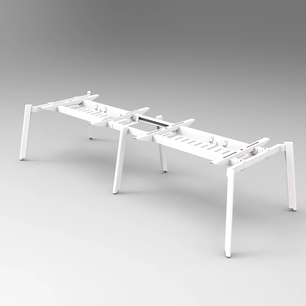 Classical Design Modern Office Furniture 4 Seat Steel Office Desk Frame