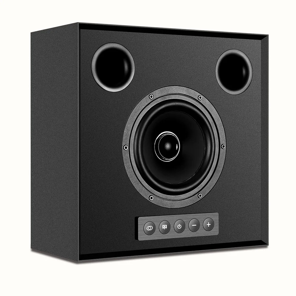 Wireless Professional 6.5 inch Active Studio Monitor Speakers with BT5.0 80W for Home HiFi Recording (Single, Black)