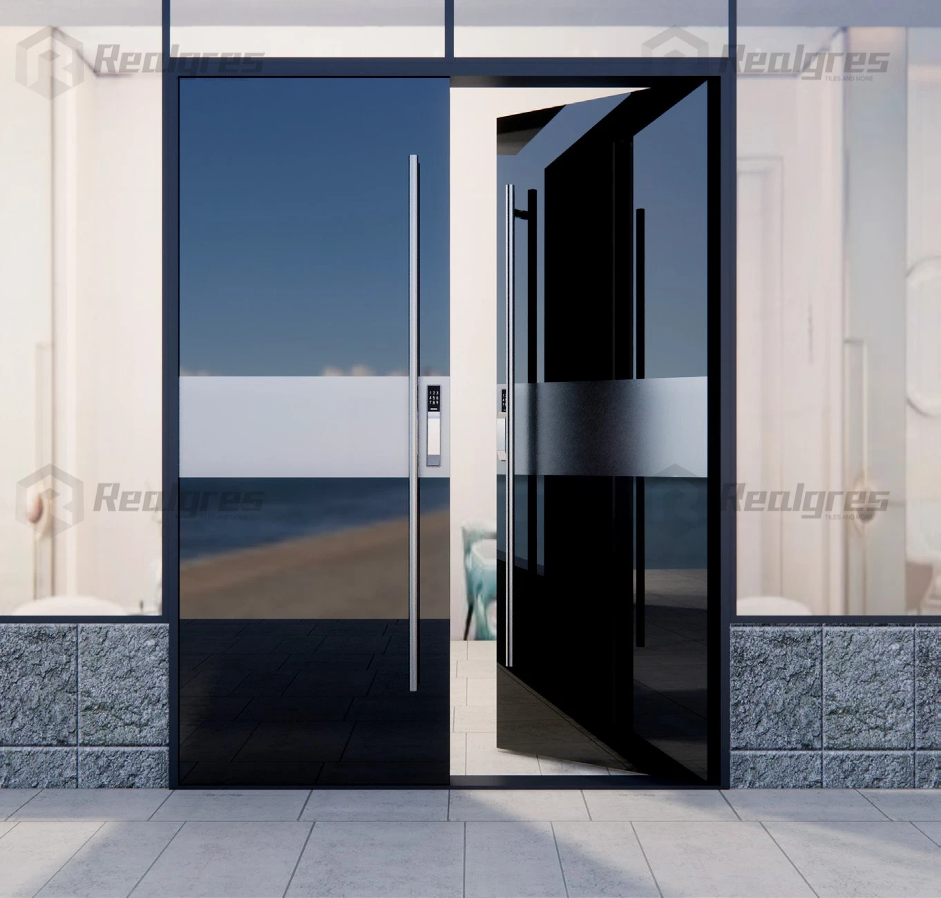 Realgres Designs Entrance Pivot Door-unlocked Stainless Steel Main Sliding System Wooden Exterior Double Doors for Sale