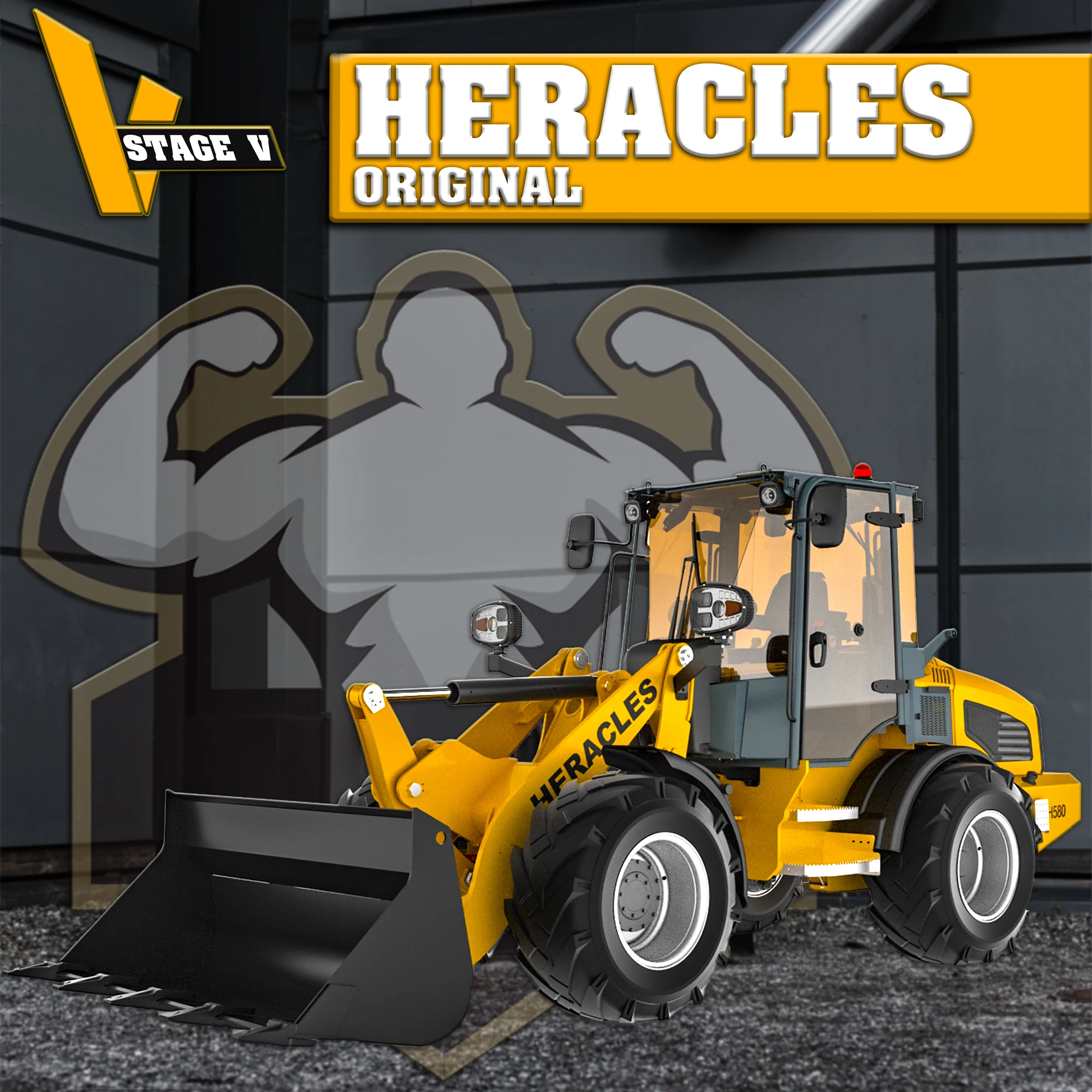 Shandong Heracles H580 3 5-тонный компактный дизельный Многофункциональный сочлененный садовый мини-колесный погрузчик