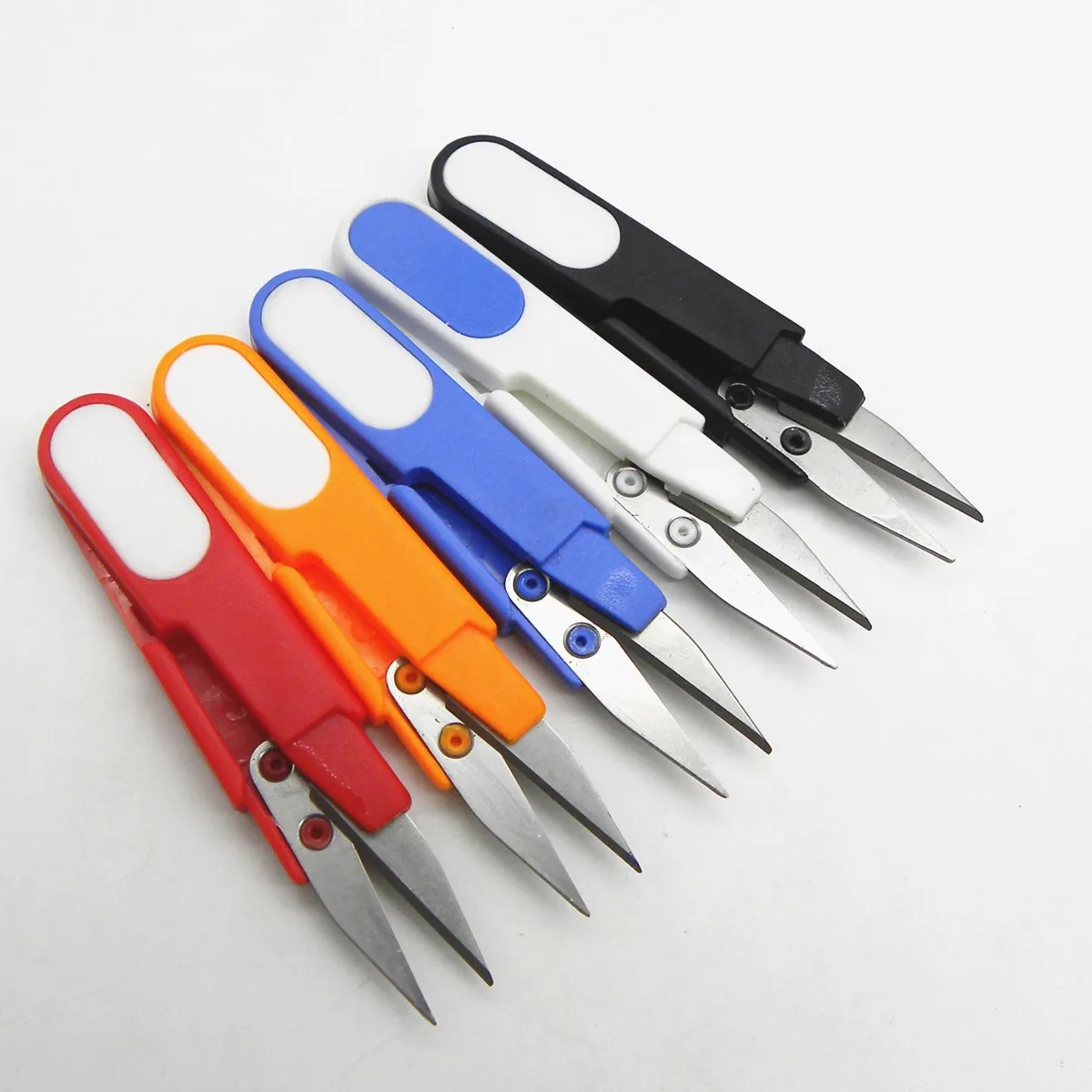 High quality sewing accessories tools tailor scissors mini portable u shape scissor thread cutter scissor with ABS shell cover