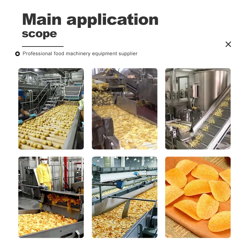 High-efficiency customized mechanical potato chips machine, potato chips production line, food processing machine