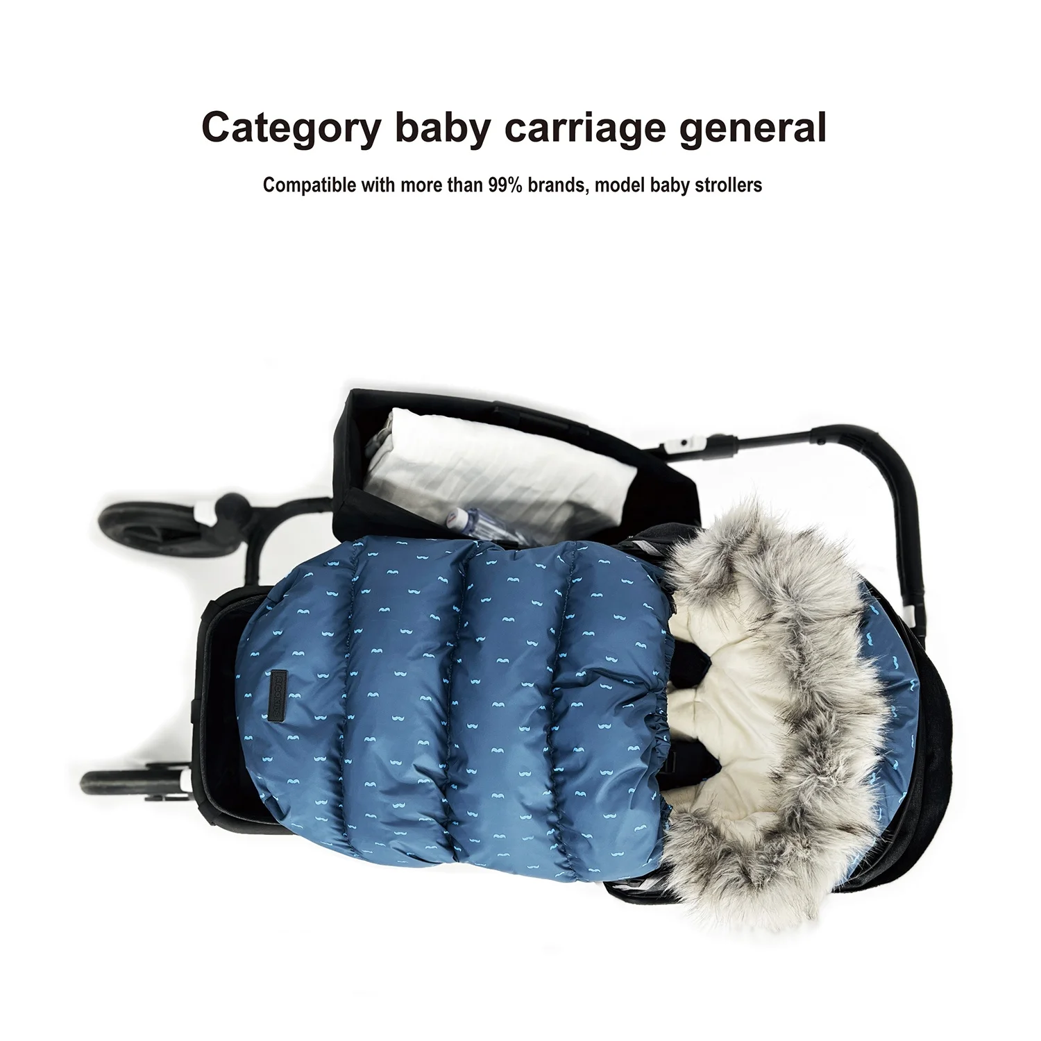 Customized Outdoor Envelope Organic Down Cotton Breathable Newborn Baby Winter Warm Stroller Sleeping Bags for Camping Travel