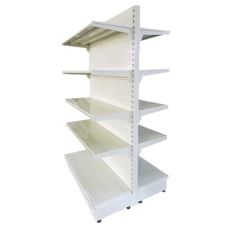 Customized Top quality Shop Commercial metal Supermarket Shelves For Retail Store Double-Sided