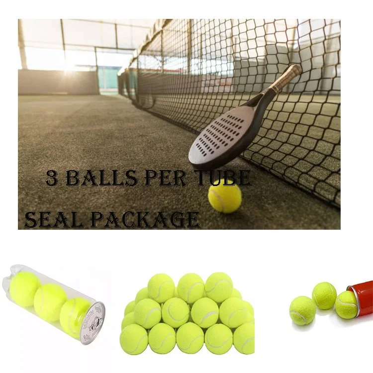 Logo Printing Low MOQ Padel Ball Can Tube Package 52% Wool Paddle Ball Yellow Padel Ball