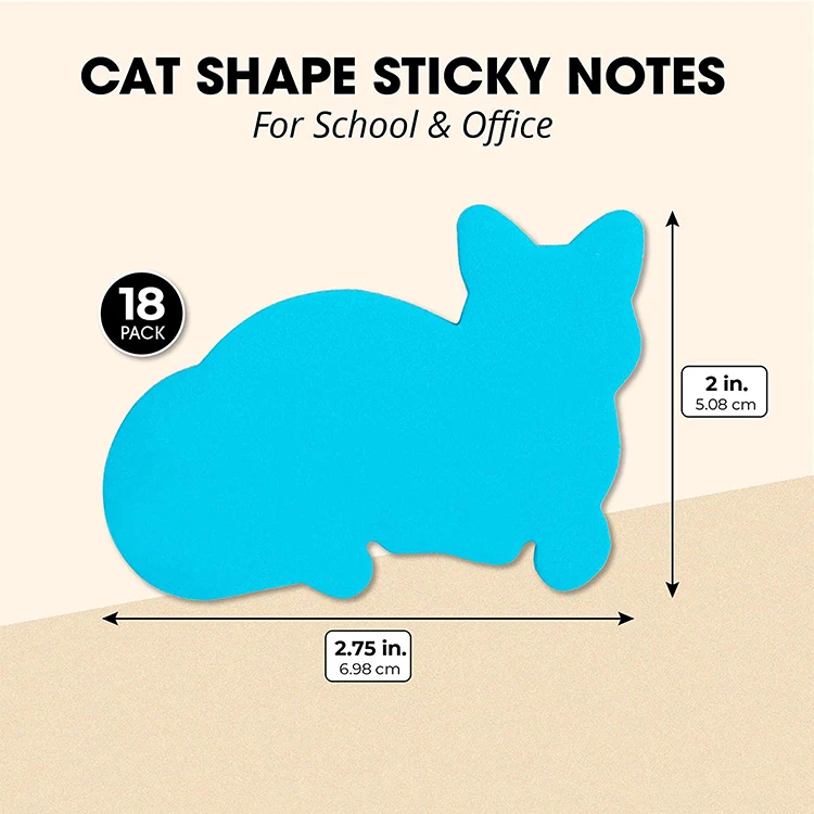 
6 Colors, 2.8 x 2.7 in,18 Pack Chat Shaped Sticky Notes Memo Notepad 