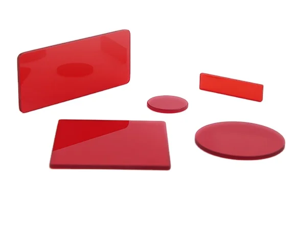 High Transmittance 630Nm  640Nm Longpass Red Filter Glass HB630 HB640 Window RG630 RG645