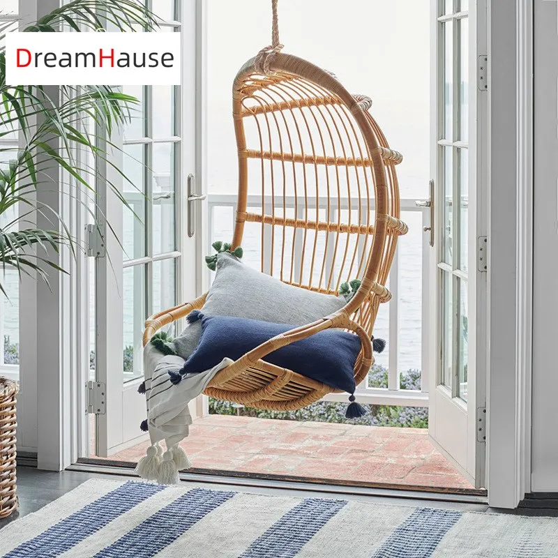 Высококачественный Подвесной деревянный ротанговый стул dreamhome для балкона патио корзины гостиной гостиницы домашнее кресло отдыха