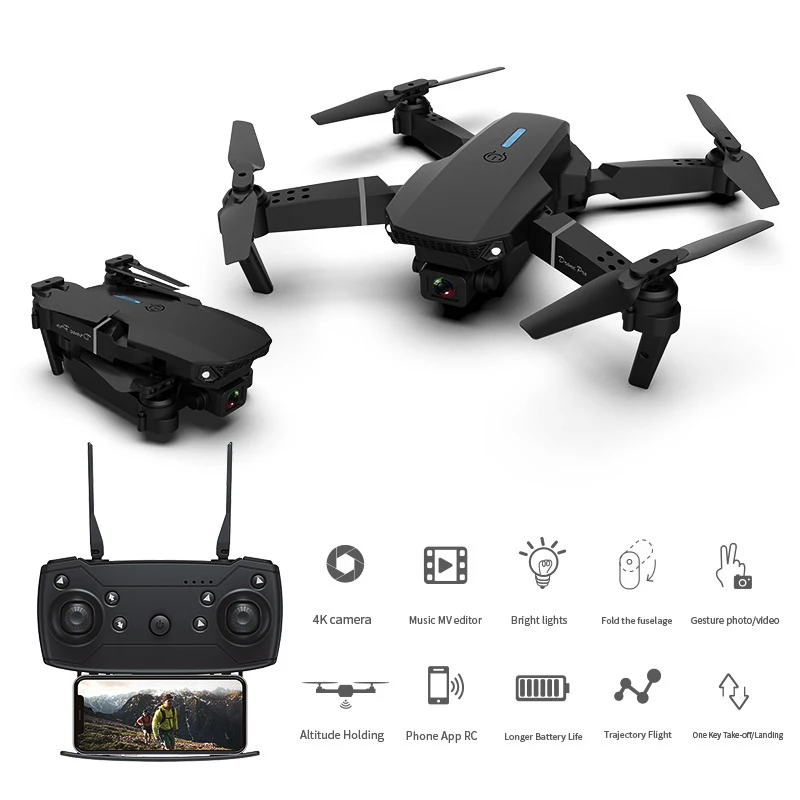Professional Drone With Wide Angle HD 4K Camera Height Hold Mode quadcopter mini drone 4K single camera