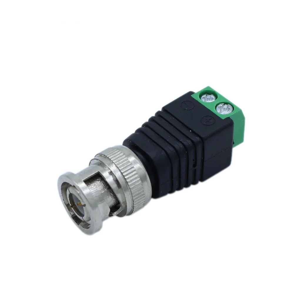 CCTV Accessories Wholesale BNC Plug To 2Pin Screw Terminal BNC Male connector