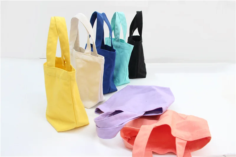 Wholesale High Quality Cute Small Canvas Bag Korean Style Canvas Shopping Bag Eco Friendly Cotton Tote Bags