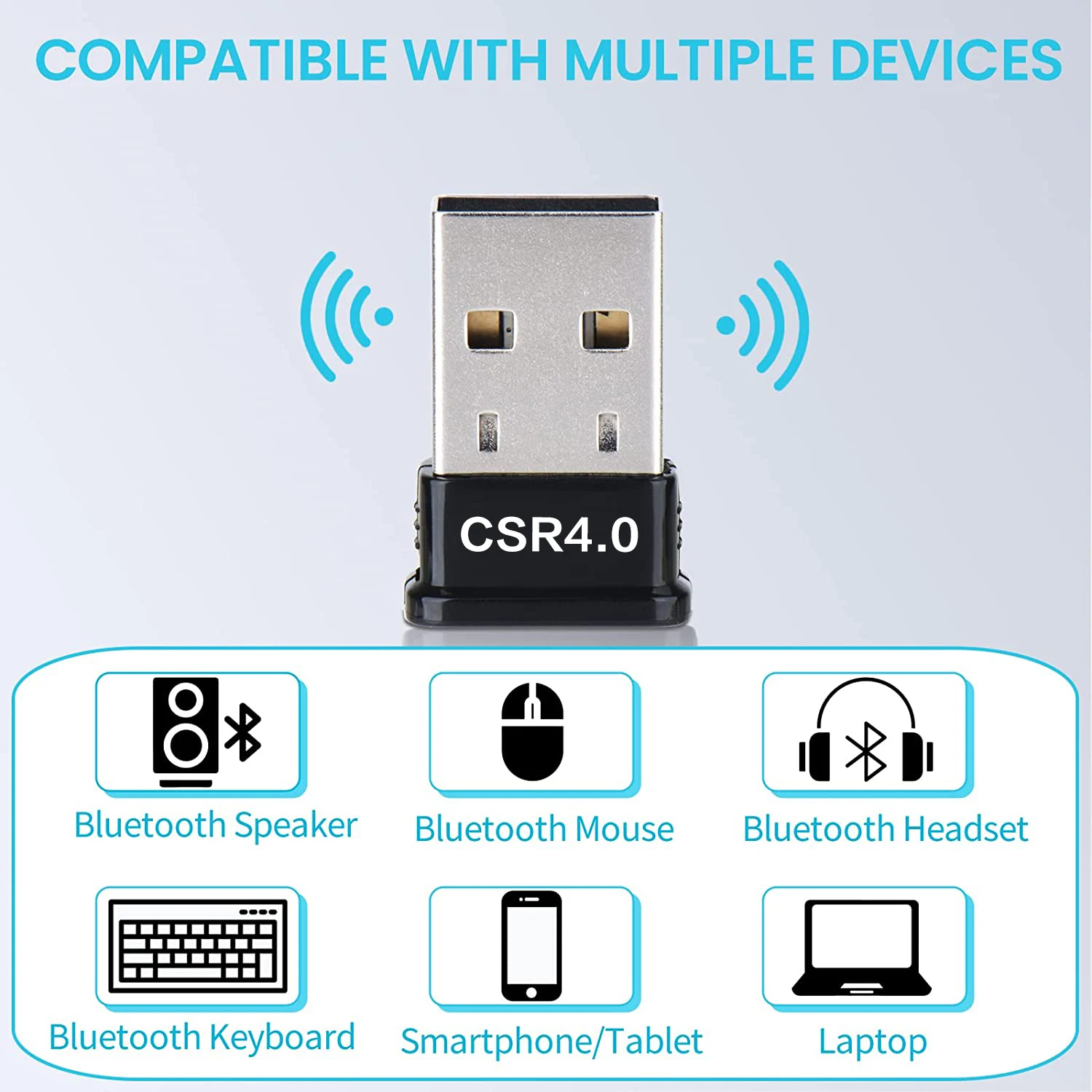 Blue tooth 5.0 USB Adapter Bluetooth Dongle Receiver Audio For computer Mouse Laptop Keyboard Accessories Receiver Wireless