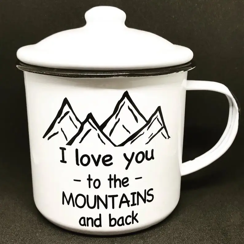 18oz reusable cheap mini ceramic enamel metal beer photo mug