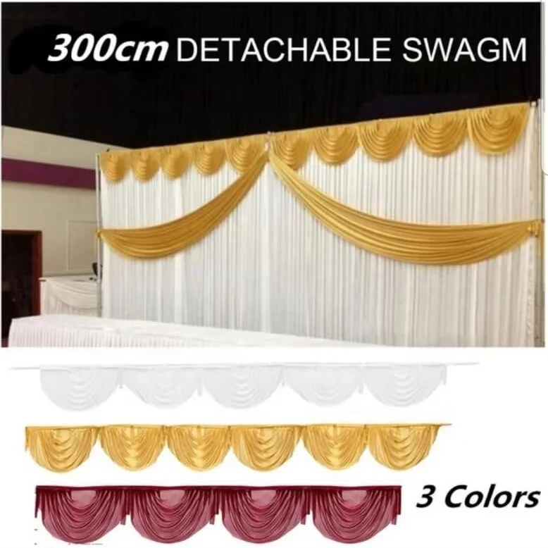 LZB086 Velvet Party Wedding Banquet Silk Hanging Drape Backdrop Curtain