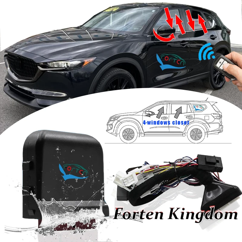 Car Automatic Window Close Kits For Mazda CX-5 Auto Window Closer Module Mirror Fold Car Power Remote Key Start Electronics