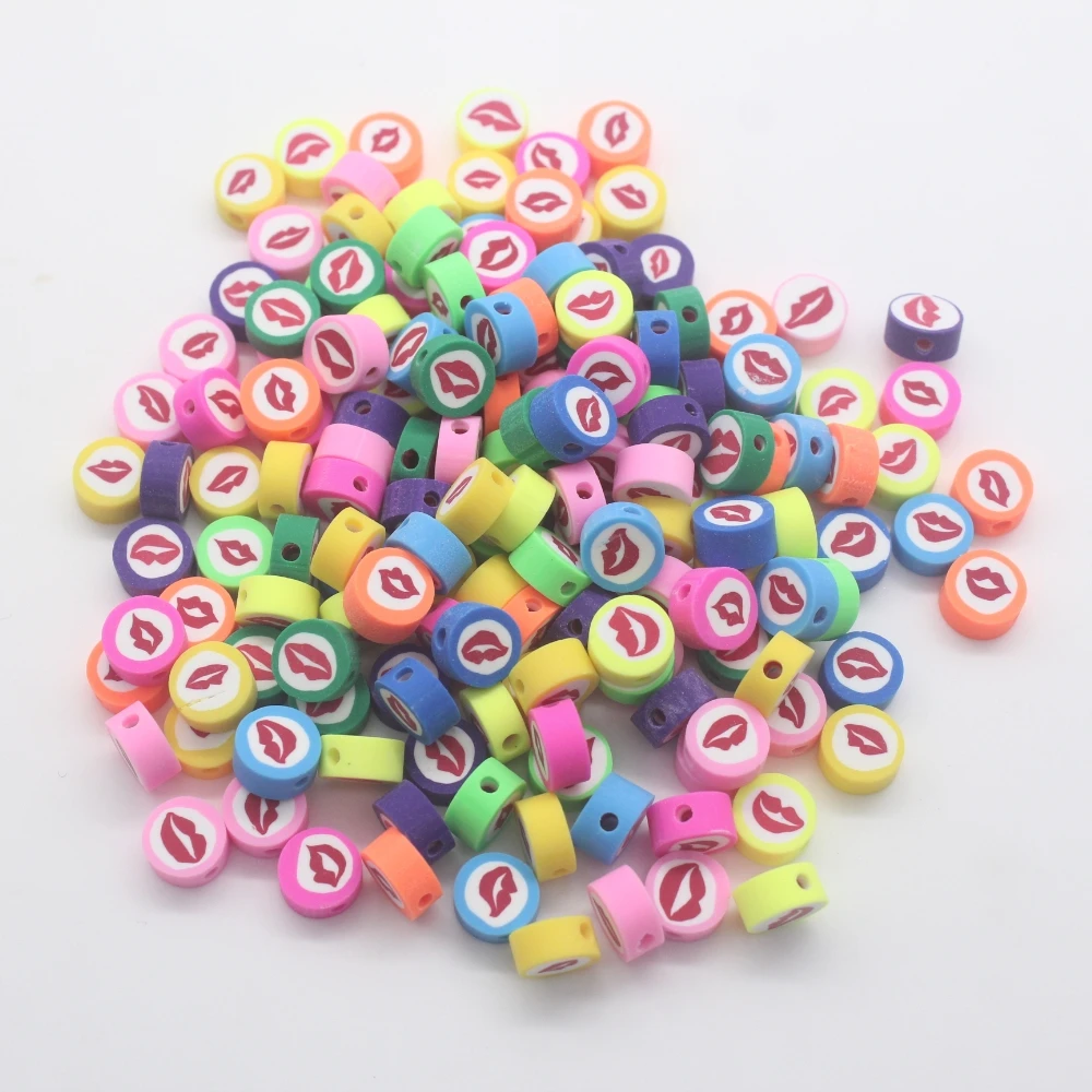New Arrival Soft Polymer Clay Beads round Lip Artisan Style for Bracelets & Necklace Jewelry Making Pottery Craft