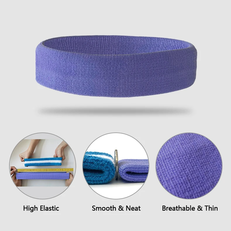 New Fashion Smooth Thin Home and Outdoor Athletic Nylon Sweatband Headband and Wristband