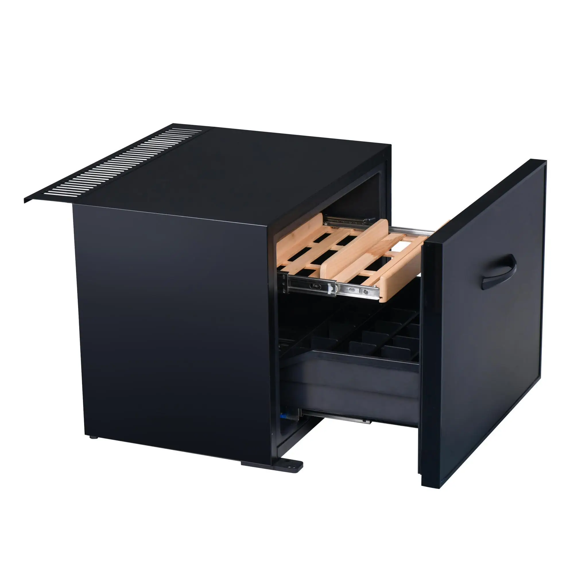 Small Refrigerator Freezer Travel Cooler Car Refrigerators 50LHotel Single Mini Drawer Refrigerator Bar Drawer Fridge