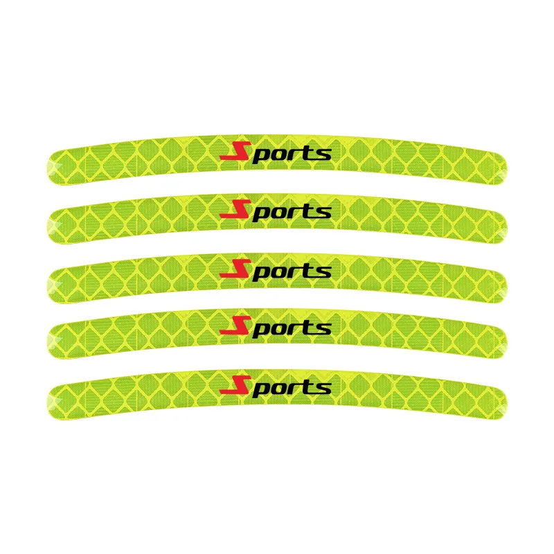 Free Shipping Car Tyre Rim Stickers 0.7*9cmTire Protection Decoration Automobile Rim Reflective Motorcycle Wheel Stickers
