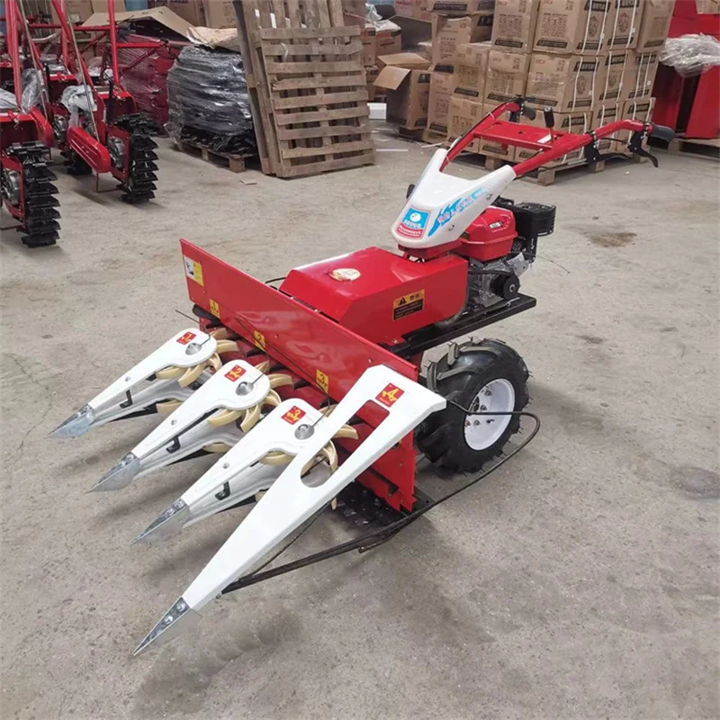 Factory direct Hand-pushed self-propelled grass mower field walking tractor with maize harvesting potato harvest machine