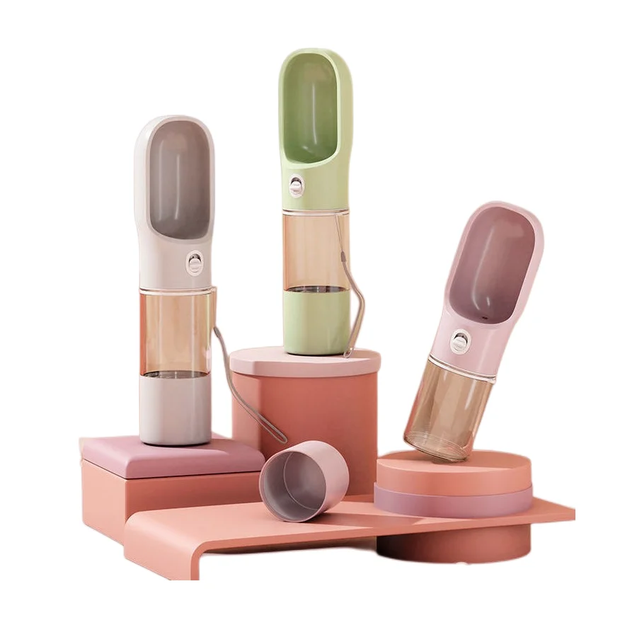 Amazon Portable Multi-Function Water Food Bottle Dispenser Puppy Dog Cat Pet Bowls Feeders Pet Drinker Bowl