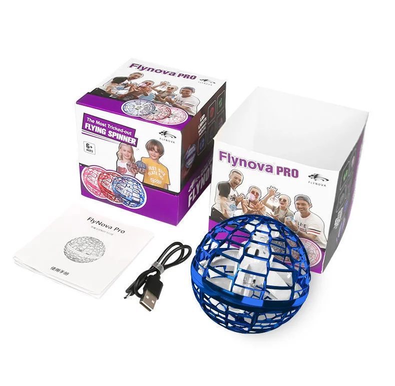Best selling Flying orb Boomerang Spinner Mini drone flying ball spinner Orb Ball Toy With Light