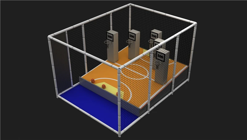 commercial trampoline with interactive game wall indoor playground with enclosure small trampoline park