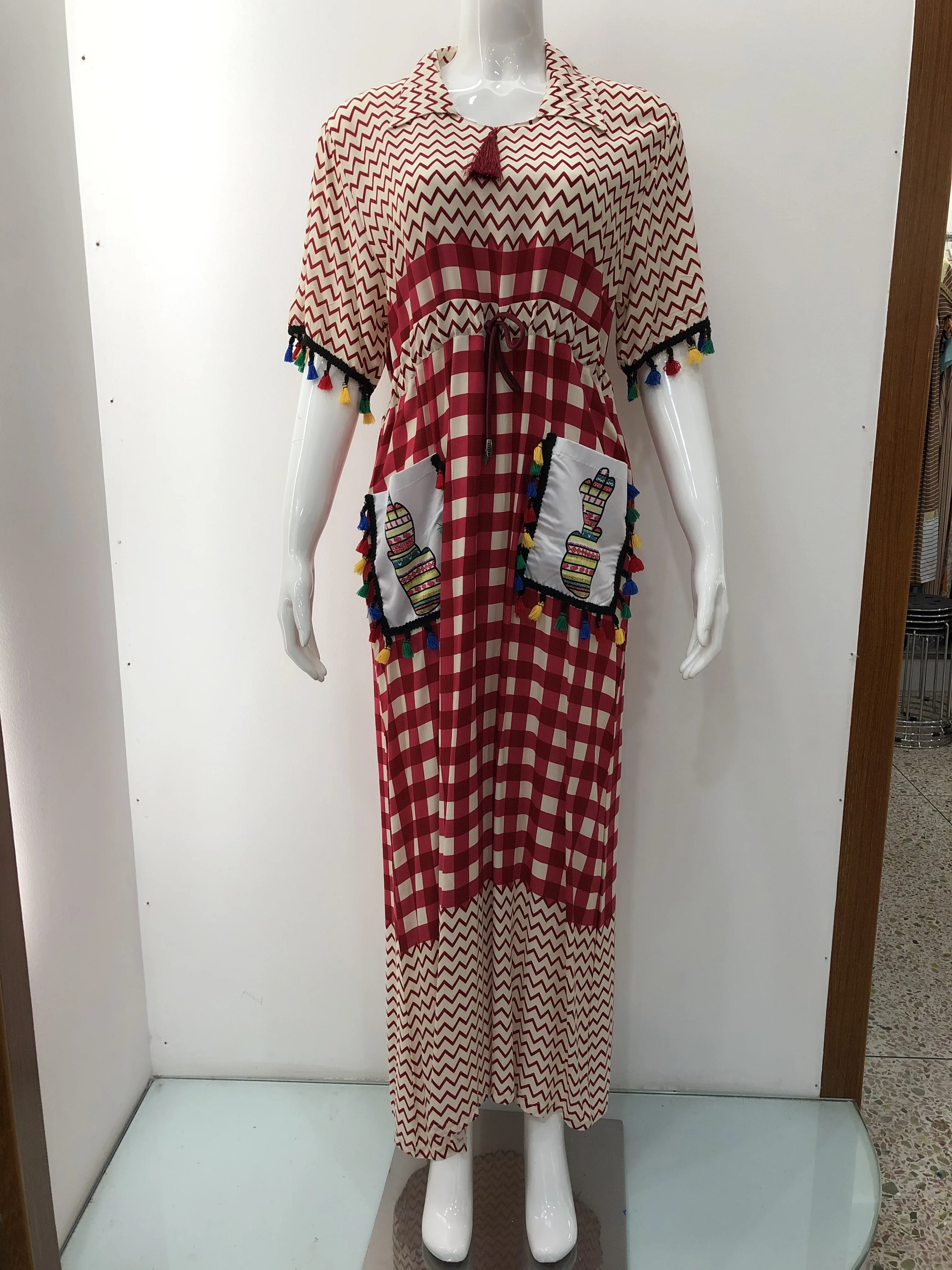 Dubai Muslim Clothing Islamic Women Summer Lady White Night Wear Abaya Dress Nightgown