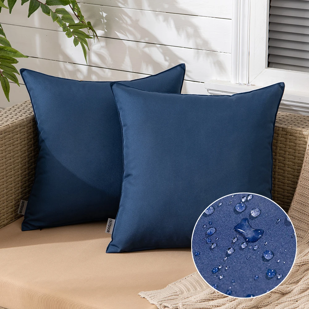Custom Wholesale Waterproof Sofa Pillow Covers Outdoor Cushion Cover Water Resistant Outdoor Furniture Garden Pillow Case