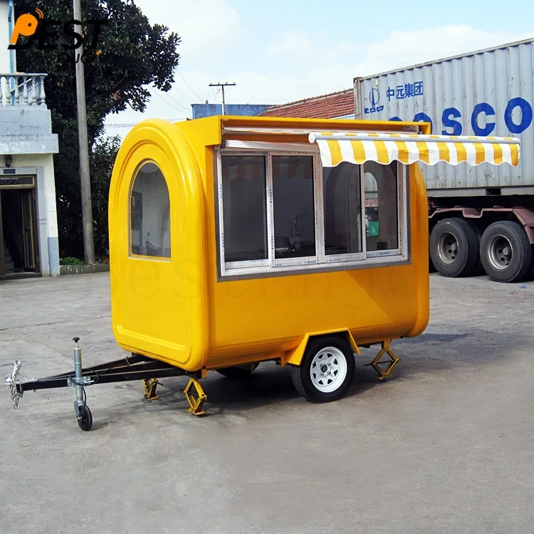 Custom small rolled ice cream kiosk concession bar fast food trailers trucks