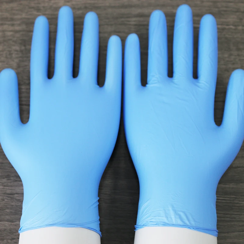 Cheap Black disposable vinyl synthetic nitrile gloves for Pet care