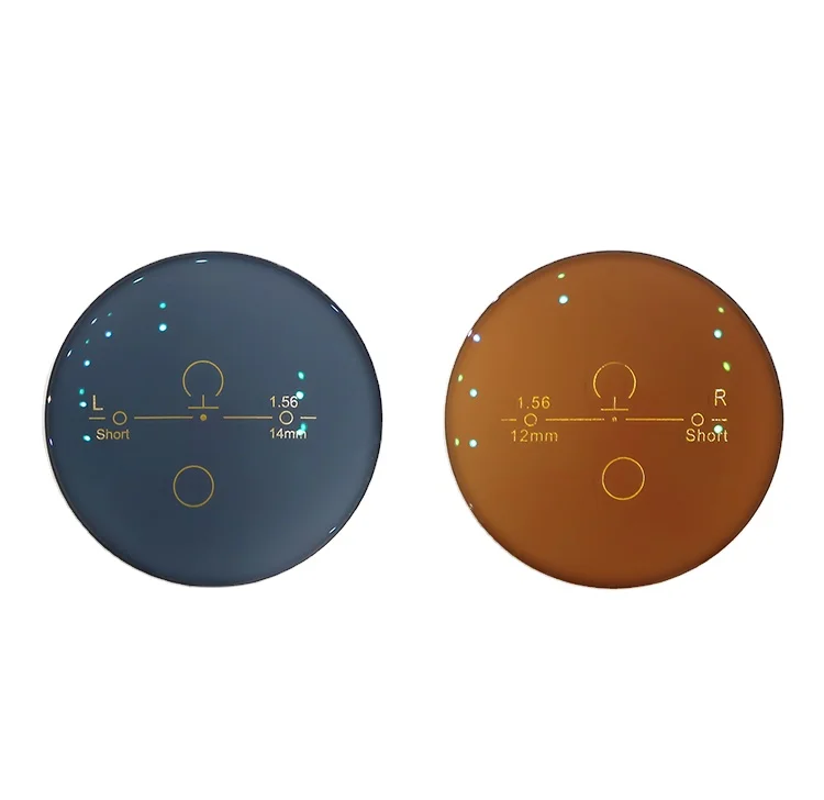 CR39 Resin optical lens 1.56 photo gray/brown progressive reading glasses Multifocal photochromic lenses