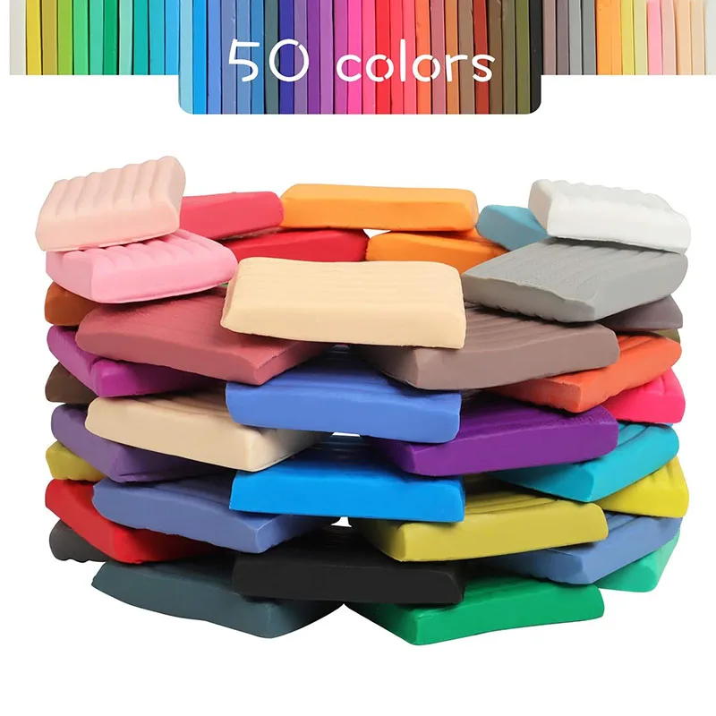 Meihui Polymer Clay 50 Colors 20g Modeling Clay Kit DIY Oven Bake Clay with Sculpting Tools Accessories Storage Box