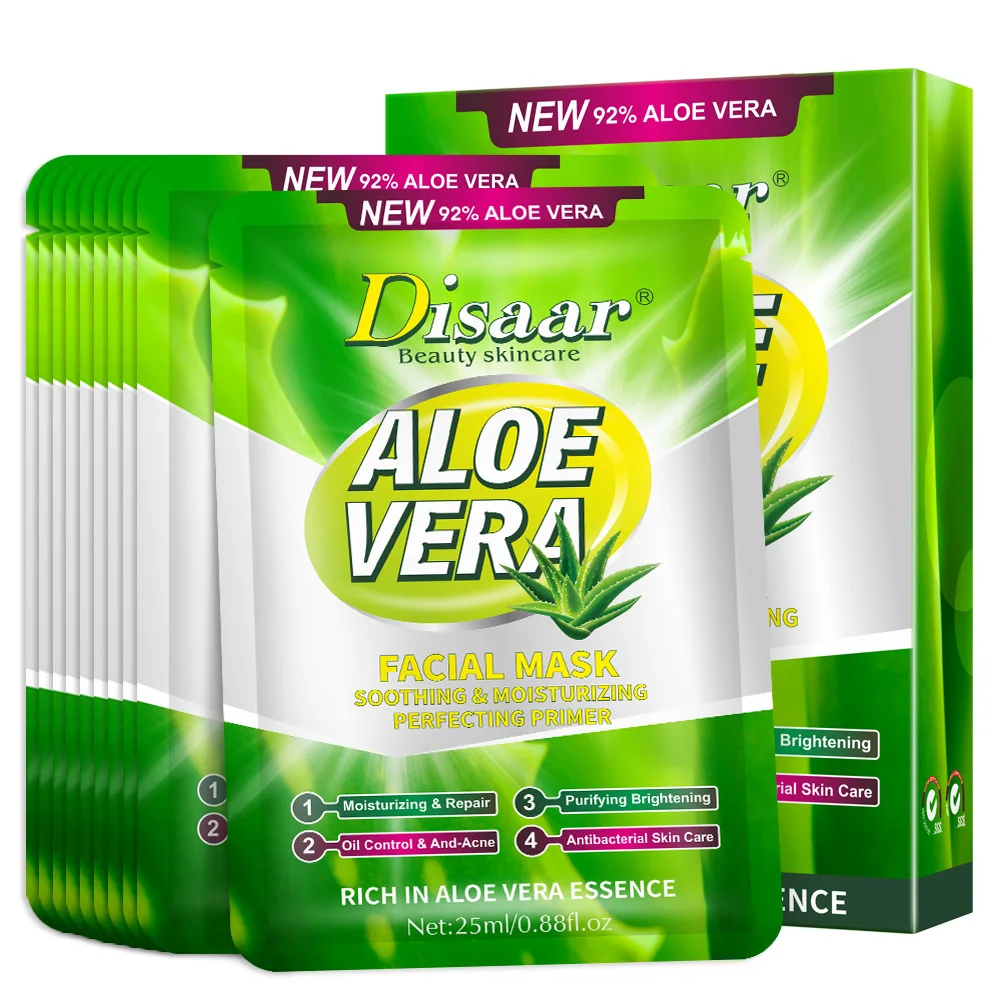 Private Label Aloe Vera Face Mask Natural Soothing Skin Care Deep Hydrating Oil Control Facial Mask
