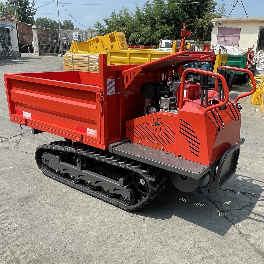 China Crawler Dumper Mini Transporter 500kg 800kg 1ton Mini Dumper 1.5 Ton